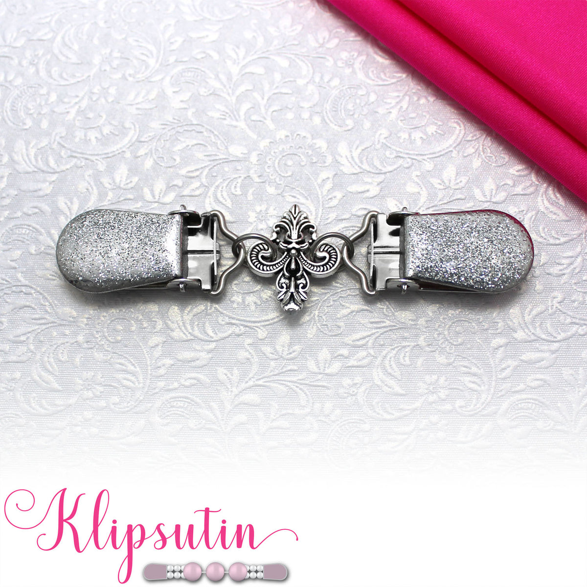 Klipsutin Ranskanlilja glitterhopea