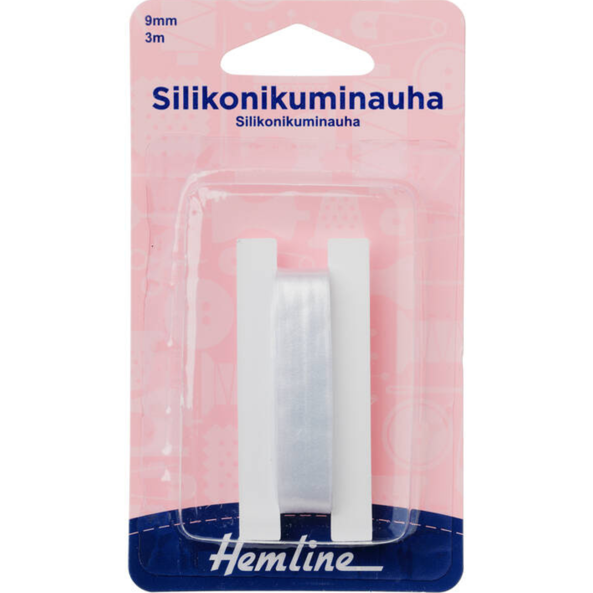 Silikonikuminauha, framilonnauha 9 mm