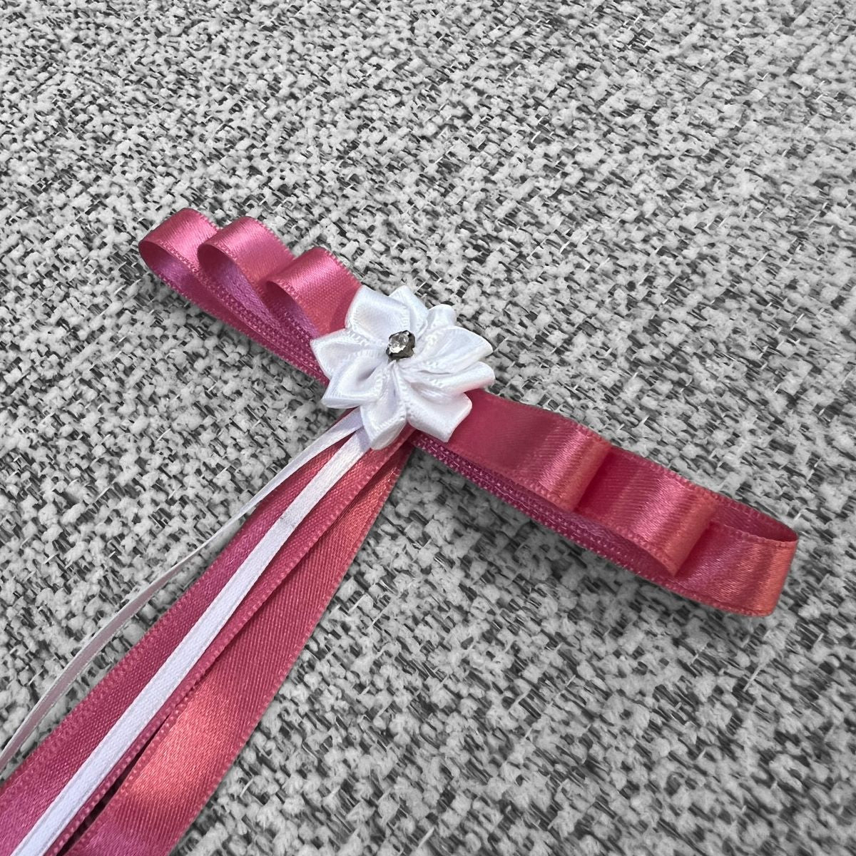 Kasterusetti Strassikukka pinkki-valkoinen